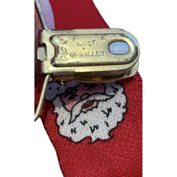 Christmas Holiday Party Red Santa Suspenders West Germany - Picture 4 of 4